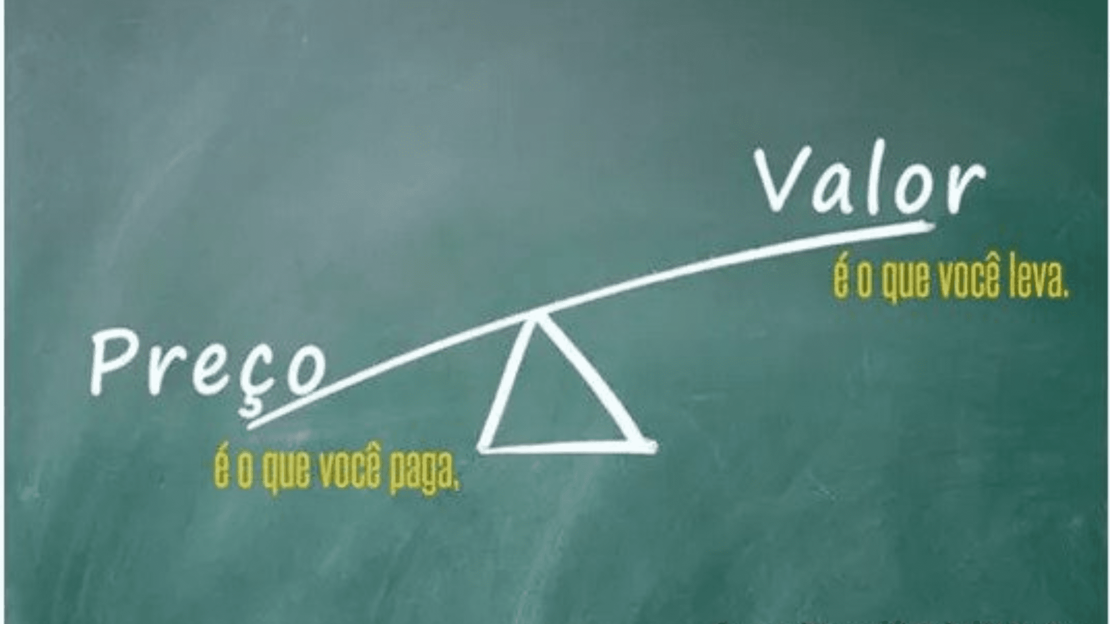 Você sabe diferença entre preço e valor?